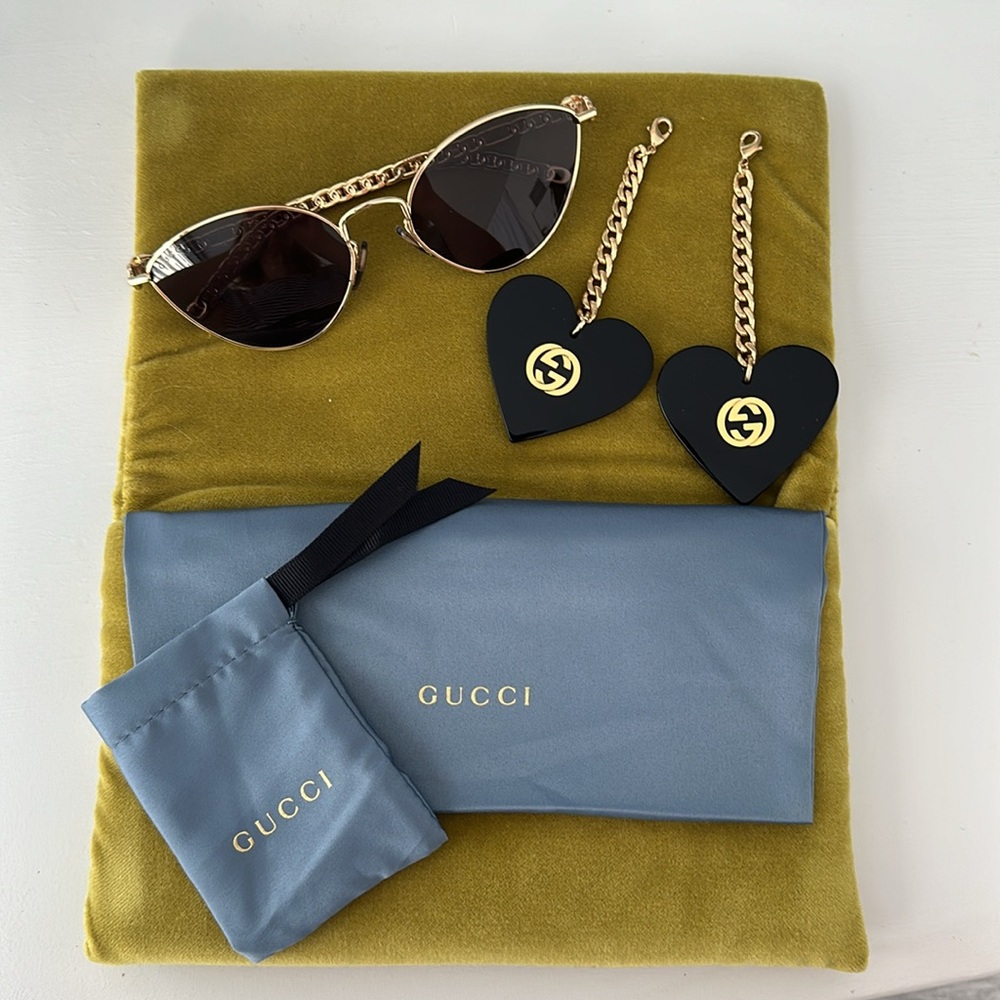 Gucci Charm Cat Eye Sunglasses